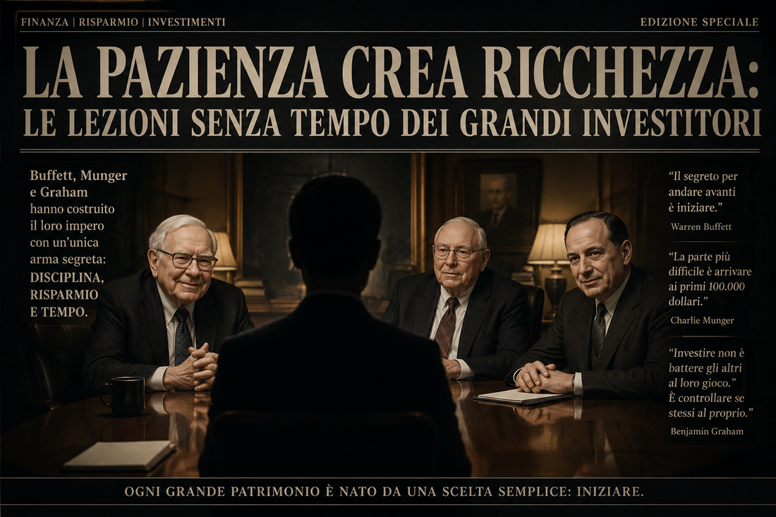 La pazienza crea ricchezza: perché i grandi patrimoni non nascono in un anno  Tempo di lettura: 10 minuti